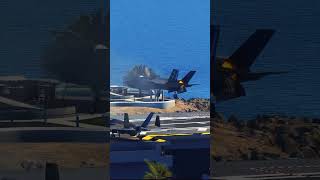 United States F35 Jet having FIRE engine emergency landing on carrier [upl. by Wolfram52]