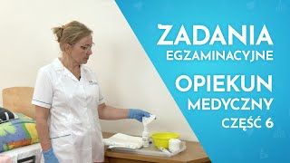 Egzamin Opiekun Medyczny  okład rozgrzewający z 70 alkoholu etylowego na część grzbietową ręki [upl. by Leinod]