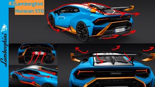 Design amp Aero from Race Track to Mass Car How the Details Aero  Lamborghini Huracan STO 2 [upl. by Yrak]