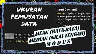 Ukuran Pemusatan Data Mean Median Modus  Statistika Kelas 8 [upl. by Oelak]