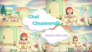 Chai Cinnamoroll Sanrio Beach Café Build Animal Crossing New Horizons [upl. by Inaluiak580]