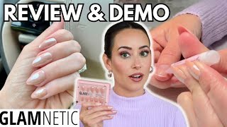 GLAMNETIC NAILS REVIEW amp DEMO Are they the best press on nails [upl. by Ahsinert]