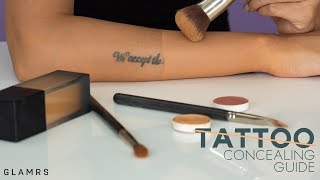 How To Cover and Conceal Tattoos  Quick and Detailed Makeup Routine [upl. by Enomor]