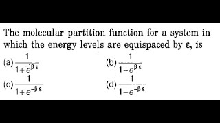 Q10 ‖ Partition Function ‖ Degenerate amp Nondegenerate Energy levels ‖ Statistical Thermodynamics [upl. by Sina]