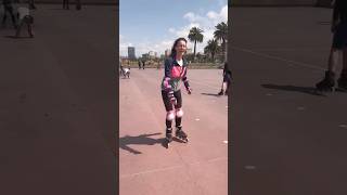 First steps skating backwards 🛼 skating rollerskating daily funny progress fun [upl. by Ayotnahs]