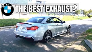 BMW 420i Downpipe exhaust sound [upl. by Anbul]