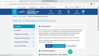 Comment faire une simulation dAPL sur le site de la CAF [upl. by Ylerebmik]