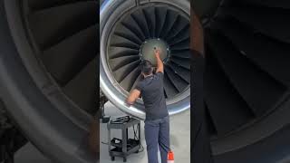 Aircraft engine compressor wash  shortsfeed facts airplane engine [upl. by Orlov749]