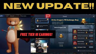 MIR4  DIVINE DRAGONS PILL EVENT  FREE EPIC TIER 3 EARING  2024 [upl. by Cantone]