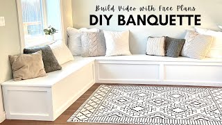 DIY Banquette Bench with Flip Up Storage [upl. by Oiraved270]