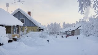 Frío extremo y mucha nieve en numerosas localidades escandinavas [upl. by Akehsay956]