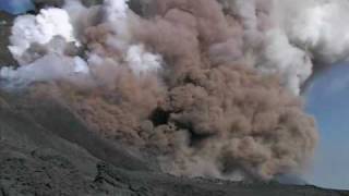 Pyroclastic flows and lava flows at Etna volcano [upl. by Haelam]