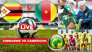 Zimbabwe vs Cameroon Live Stream Africa Afcon Qualifier Football Match Score Lions Highlights Direct [upl. by Lanoil]