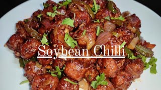 Soybean Chilli Recipe  Soya Chunks Manchurian Recipe Spicy Soya Chilli Recipe [upl. by Fira]