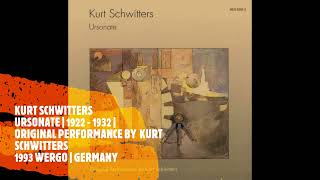 Kurt Schwitters  Einleitung Und Erster Teil Rondo  Wergo  Germany 1993 [upl. by Clemmy]