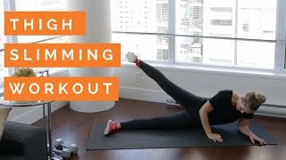 AtHome Thigh Slimming Workout [upl. by Leavitt]