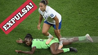 Lance da expulsão de Lauren James da Inglaterra  Lauren James red card [upl. by Huskamp]