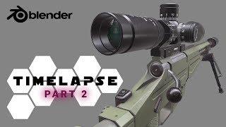 SPEED MODELING NEW RUSSIAN SNIPER RIFLE IN BLENDER 279 [upl. by Latvina]