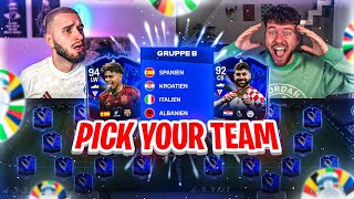 EURO 24 GRUPPE B 😱🚨 PICK YOUR TEAM  Proownez vs IamTabak 🔥🔥 [upl. by Wrennie]