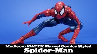 MAFEX SpiderMan Marvel Comics Medicom Action Figure Review [upl. by Garrett]