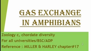 Gas Exchange in AmphibiansLecture8  Miller and Harley  Crack Nuts [upl. by Lesli]