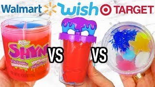 WALMART SLIME VS TARGET SLIME VS WISH SLIME Which Is Worth It [upl. by Oiromed]