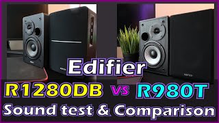 Edifier R1280DB vs R980T Sound test amp Features comparison [upl. by Alberik]