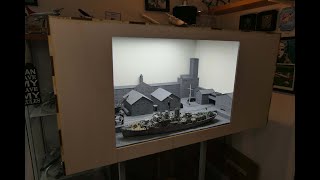 N Gauge Royal Navy dockyard layout The Cruel Sea Part 5 Starting the details lighting amp paint [upl. by Bradly]