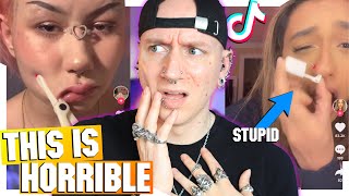 Nose Piercing Gun Fail On A 4 YEAR OLD  New TikTok Piercing Fails  Roly [upl. by Wsan]