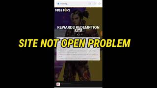 Free Fire Redeem Code Not Working  Free Fire Rewards Redeem Site No Open [upl. by Mehalek]