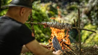 Whole Roasted Salmon  Spit Roast Fish Recipe  Almazan Kitchen Style [upl. by Alexio]