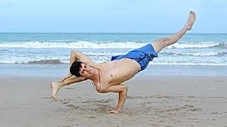 Jonas Flex  Justin Bieber Song Break Dance in Beach AWESOME 2016 [upl. by Eanal]