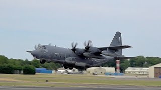 Lockheed Martin MC130J Hercules Commando II USAF departure at RAF Fairford RIAT 2017 AirShow [upl. by Uolymme58]