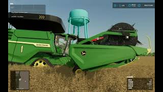 FS22  John Deere X9 1100 Harvester x3 amp Case IH Steiger Quadtrac AFS Connect Combine Harvest 2  De [upl. by Aleakcim656]