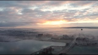 Mist boven Nijmegen Noord  Filmische drone opnames [upl. by Eivad]