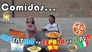 Que comen en ESPAÑA ITALIA ARGENTINA [upl. by Janerich]