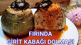 Fırında Tombul Girit Kabağı Dolması  Stuffed courgettes quot Eight Ball quot [upl. by Zeta32]