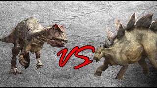 Allosaurus vs Stegosaurus  SPORE [upl. by Ainyt799]