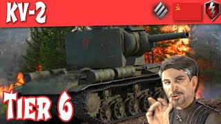 KV2 WOT Blitz Tank Review  Guide Soviet Tier 6 Heavy  Littlefinger on World of Tanks Blitz [upl. by Gisella]