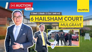 Live Auction  6 Hailsham Court Mulgrave  Auction Results Melbourne [upl. by Eledoya]