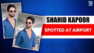 Shahid Kapoor was spotted at the Mumbai airport He greeted the paparazzi by saying [upl. by Aissela]