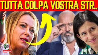 MELONI DISTRUGGE SCHLEIN PRETENDE RISPOSTE PER LE ALLUVIONI LA RISPOSTA SHOCK [upl. by Narak628]