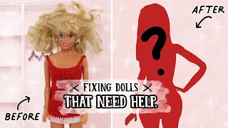 Fixing Dolls That Need Help 2 quotSuper Glue Cinderellaquot [upl. by Auria464]