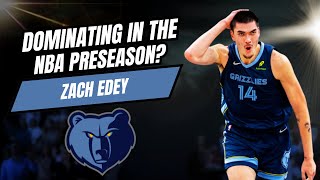 Zach Edey Is Looking DOMINANT With The Grizzlies In The NBA Preseason [upl. by Aitsirt406]