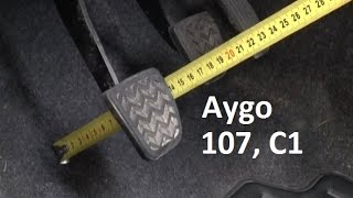 How to check and adjust the clutch pedal height  Toyota Aygo Citroen C1 Peugeot 107 [upl. by Michella614]