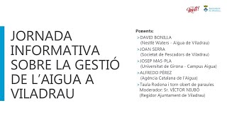 Jornada informativa sobre la gestió de laigua a Viladrau [upl. by Treve]