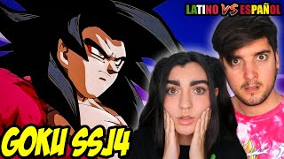 ESPAÑOLES REACCIONAN A DRAGON BALL LATINO VS ESPAÑOL 💥GOKU SE TRANSFORMA EN SSJ4💥🐲DRAGON BALL GT🐲 [upl. by Gnehp]