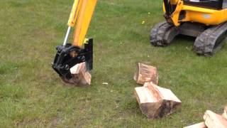 mini digger log splitter  jcb 801  kubota  bobcat   07955620997 JLW FABRICATIONS ENGLAND [upl. by Niras]