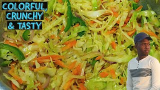 Fried cabbage recipe  Colorfulcrunchy and tasty fried cabbage recipe  How to fry cabbage [upl. by Leicam]