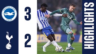 Brighton 32 Tottenham Hotspur  PREMIER LEAGUE HIGHLIGHTS [upl. by Gniw]